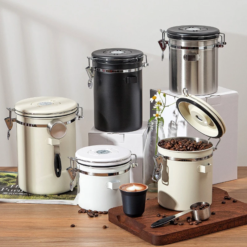 Food Storage With Lids - 304 스테인리스 스틸 밀폐 뚜껑 커피