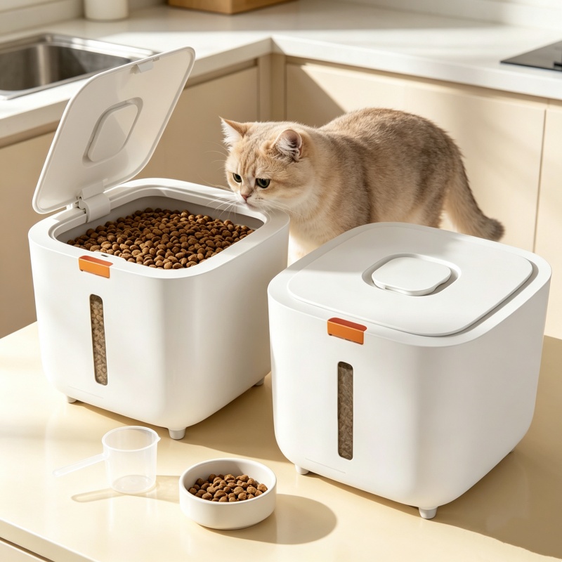 Food Storage Dog - 5/7KG 애완동물 사료 보관 상자, 밀봉된