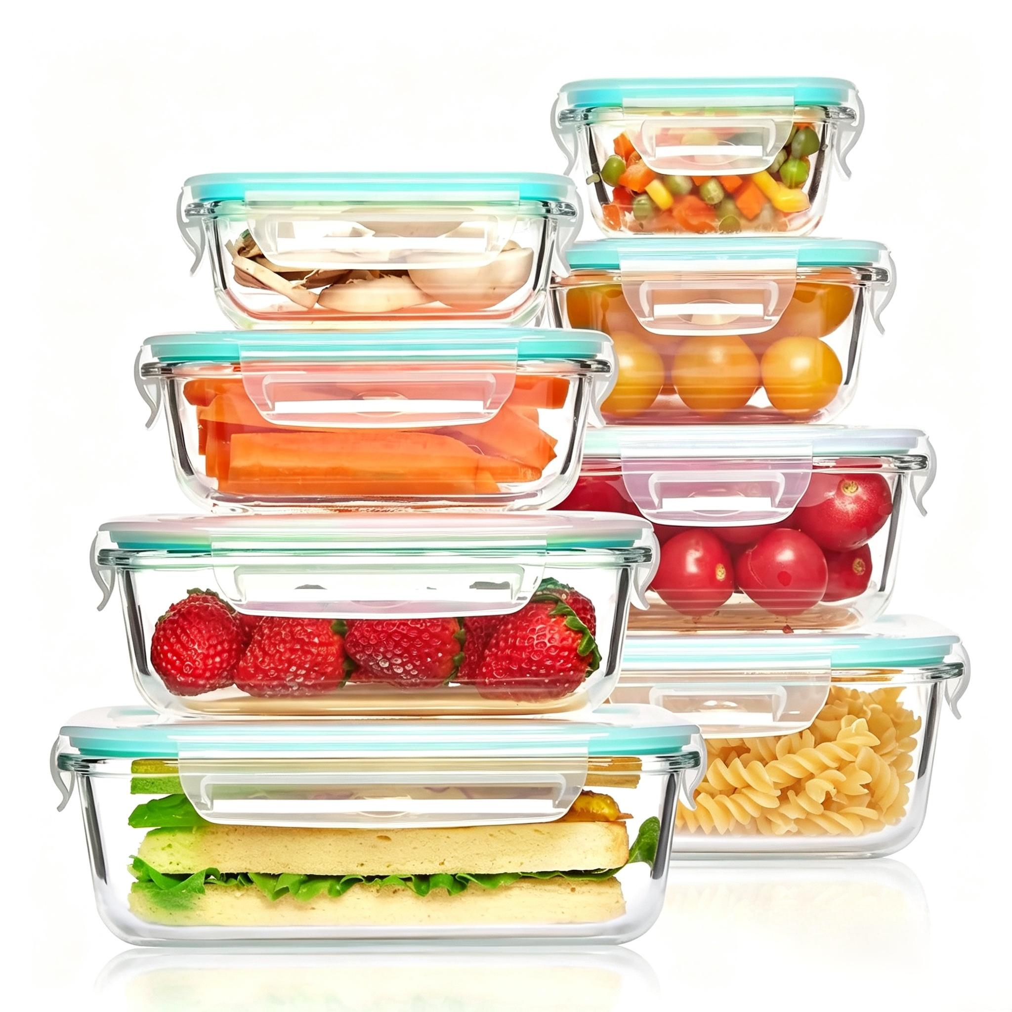 Food Storage Glass Containers Large - 휴대용 유리 주방 식품 보관 용기