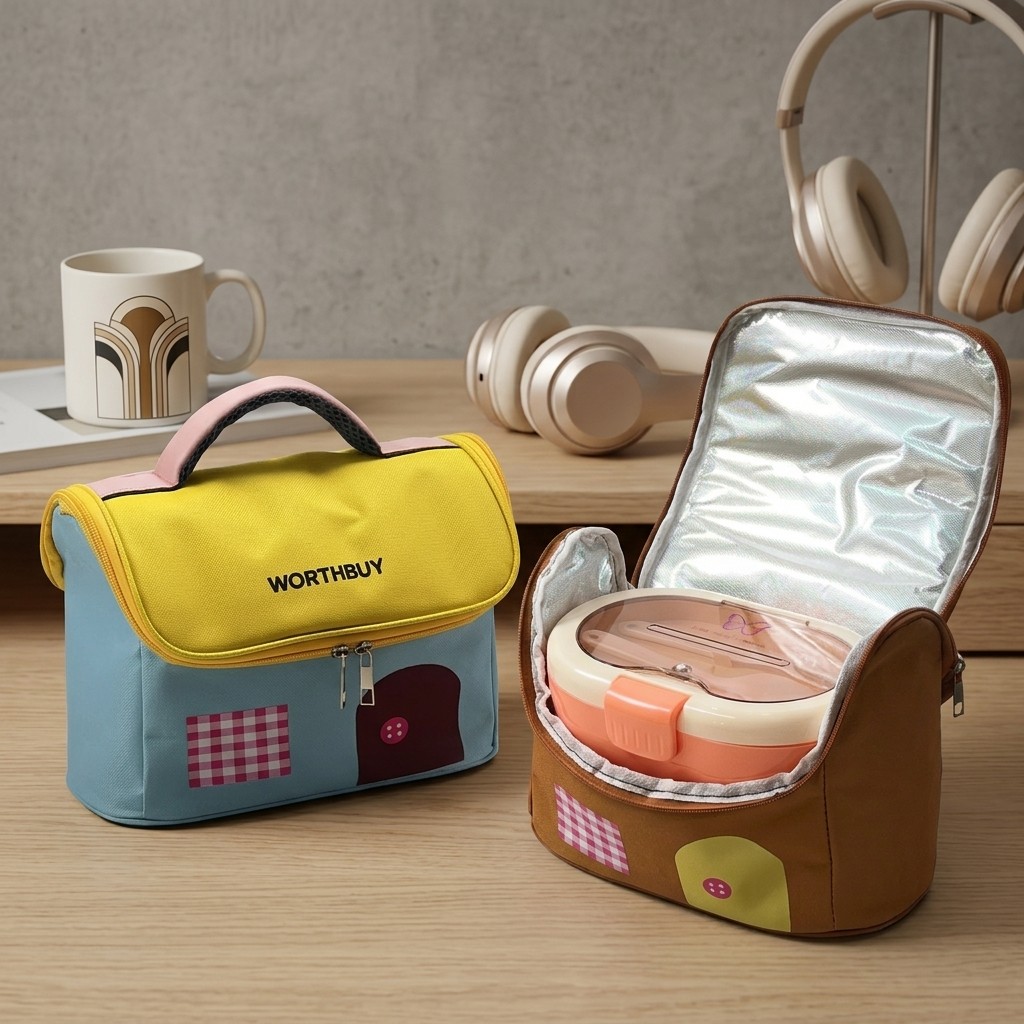 Food Storage Box Large - 옥스포드 보온 도시락 가방, 지퍼형 대용량