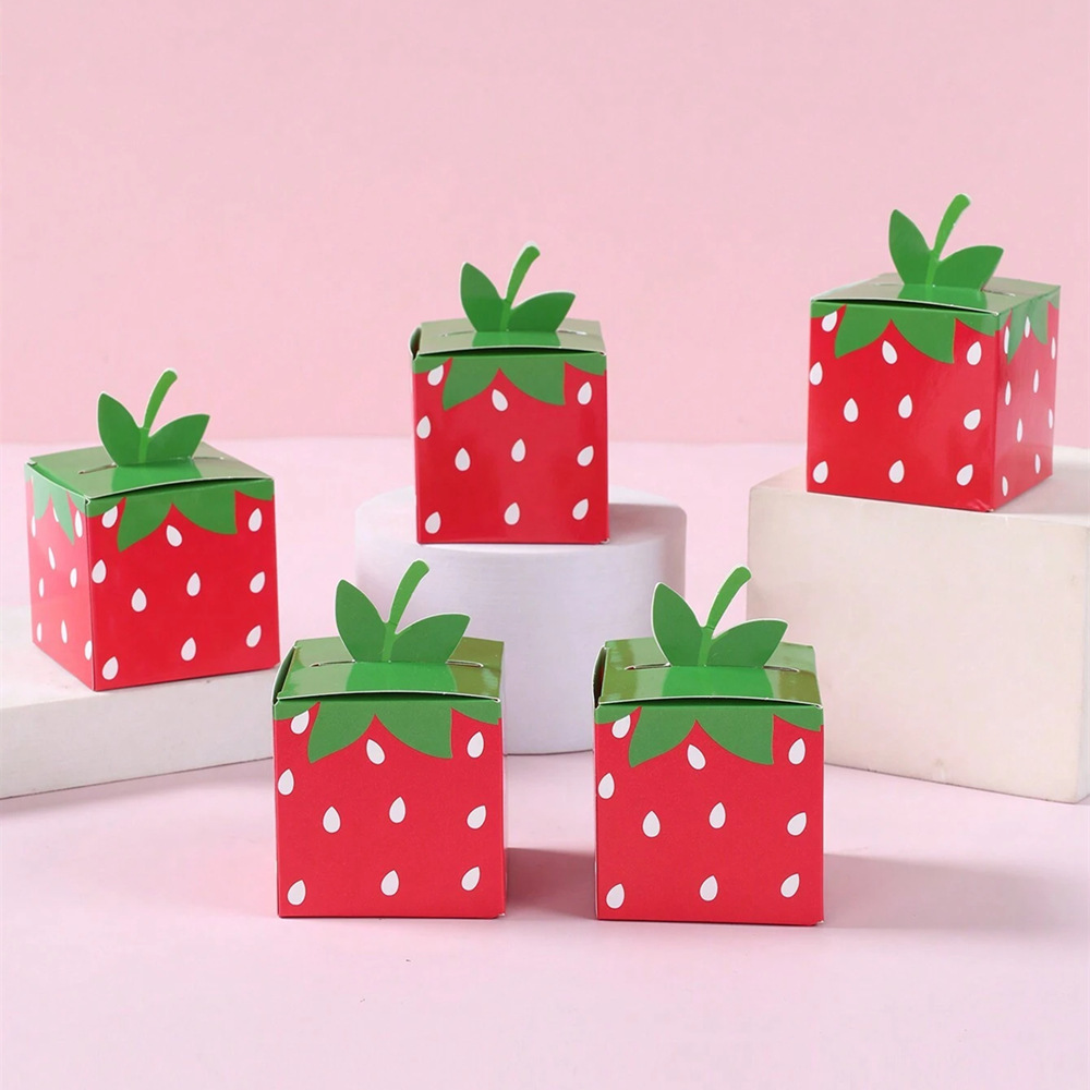 Food Storage Baby - 10Pcs 달콤한 과일 딸기 테마 종이