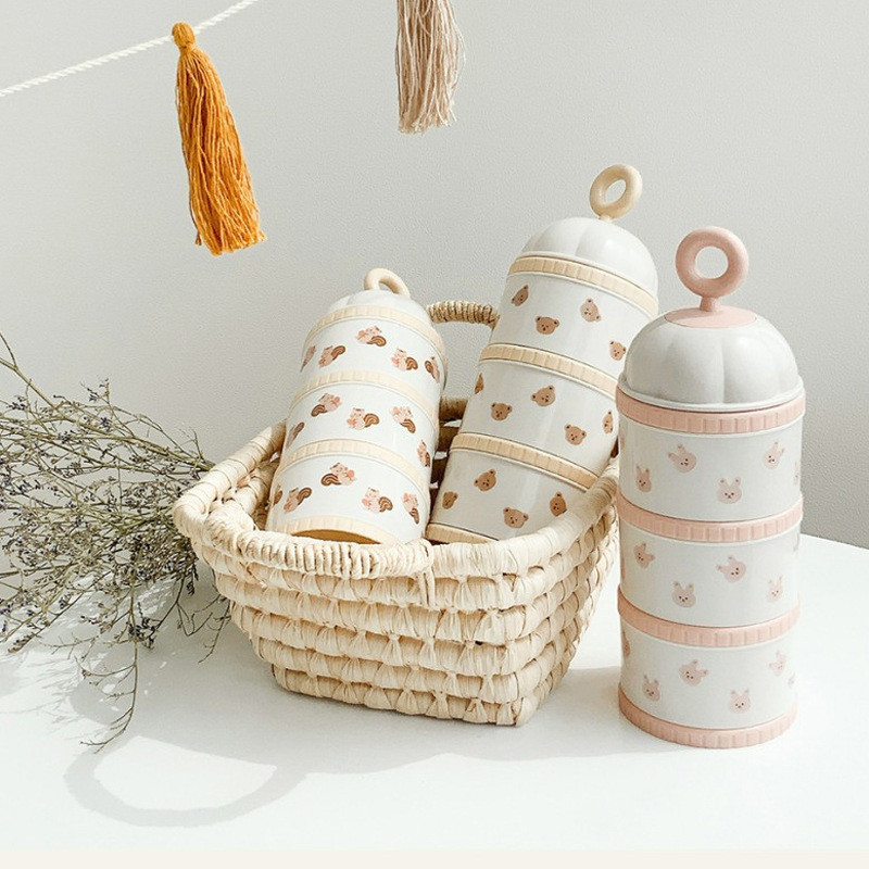 Food Storage Baby - 귀여운 곰 우유 분말 상자 베이비