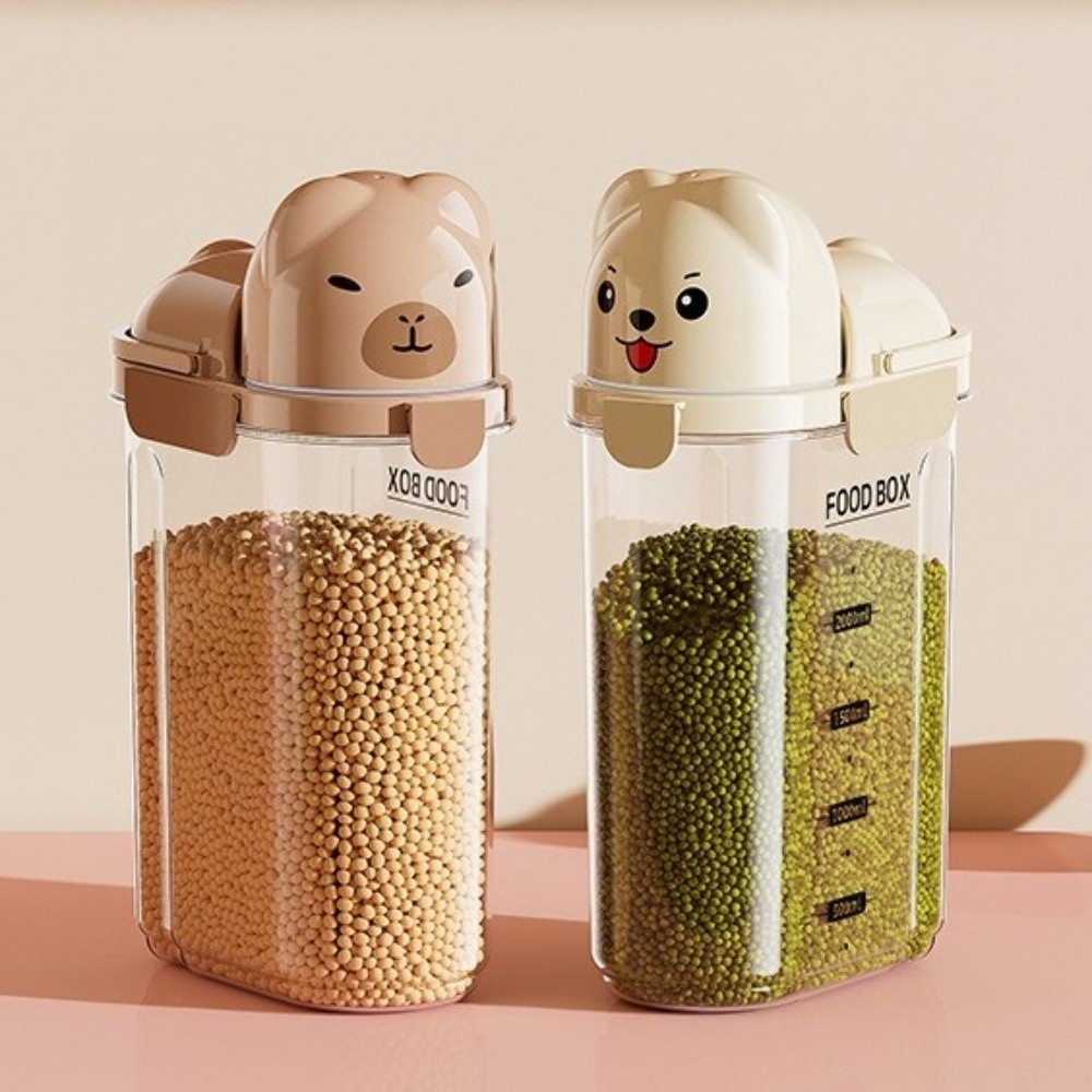Food Storage Dog - 대용량 강아지 사료 보관함 투명 누수