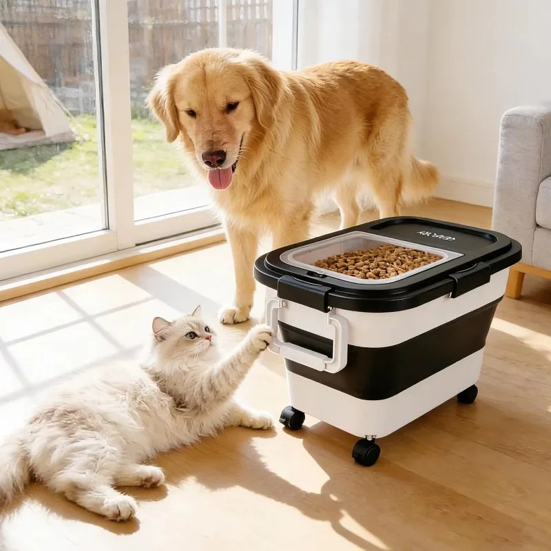 Food Storage Dog - 강아지 사료 보관 용기 20-25lbs, 밀폐형