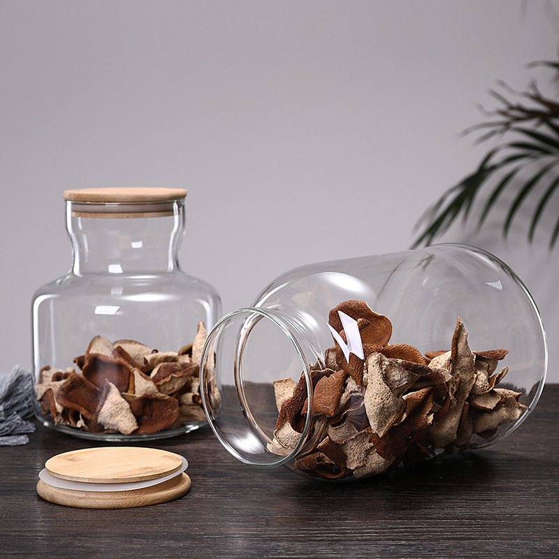 Food Storage Glass Containers Large - 3800ml 대나무 뚜껑 유리 주방 저장