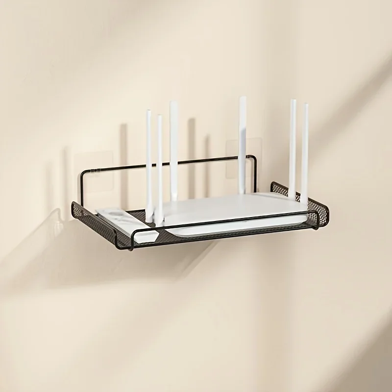 Food Storage For Room - 스테인리스 스틸 라우터 선반 무타공 WiFi