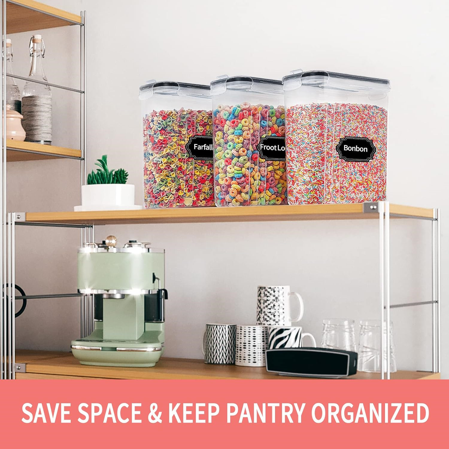 2.5L 시리얼 보관 용기 뚜껑 포함 1/2/4개 밀폐 - Food Storage Acrylic Containers 리뷰 및 가격