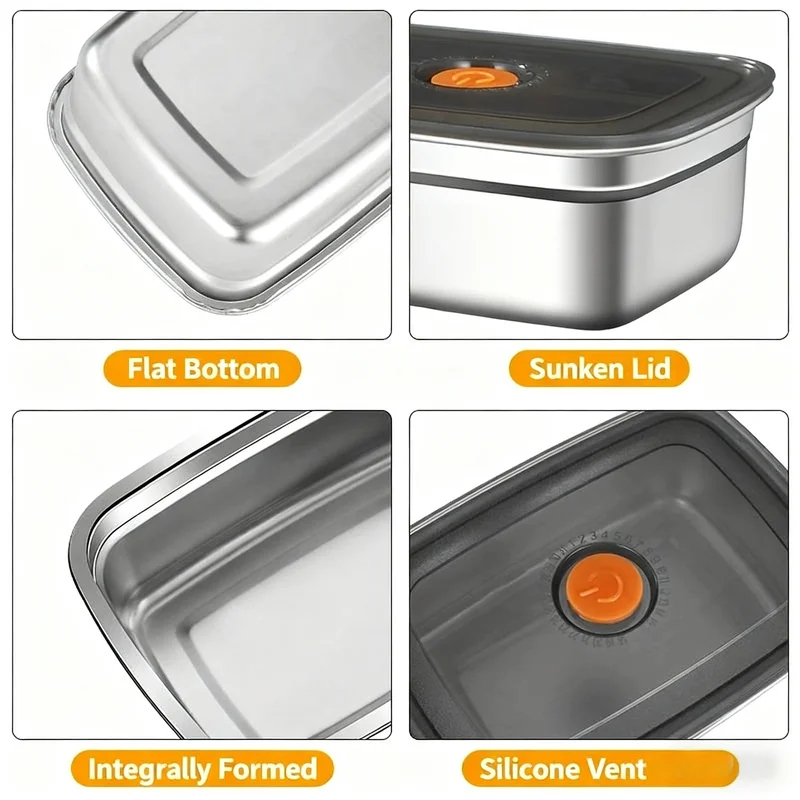 대용량 스테인리스 스틸 누수 방지 밀폐형 도시락통, 캠 - Food Storage Box Large 리뷰 및 가격