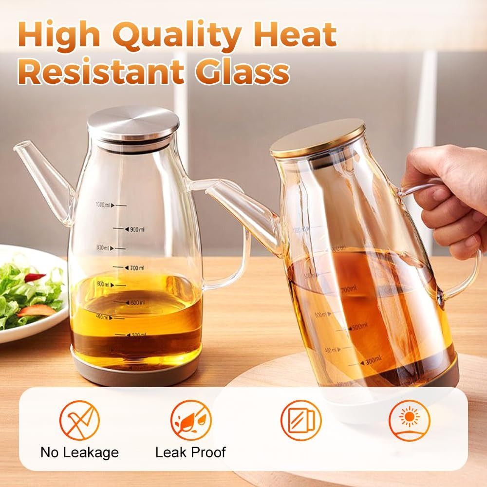 식품 등급 오일 디스펜서 병 누출 방지 대용량 오일 저 - Food Storage Glass Containers Large 리뷰 및 가격
