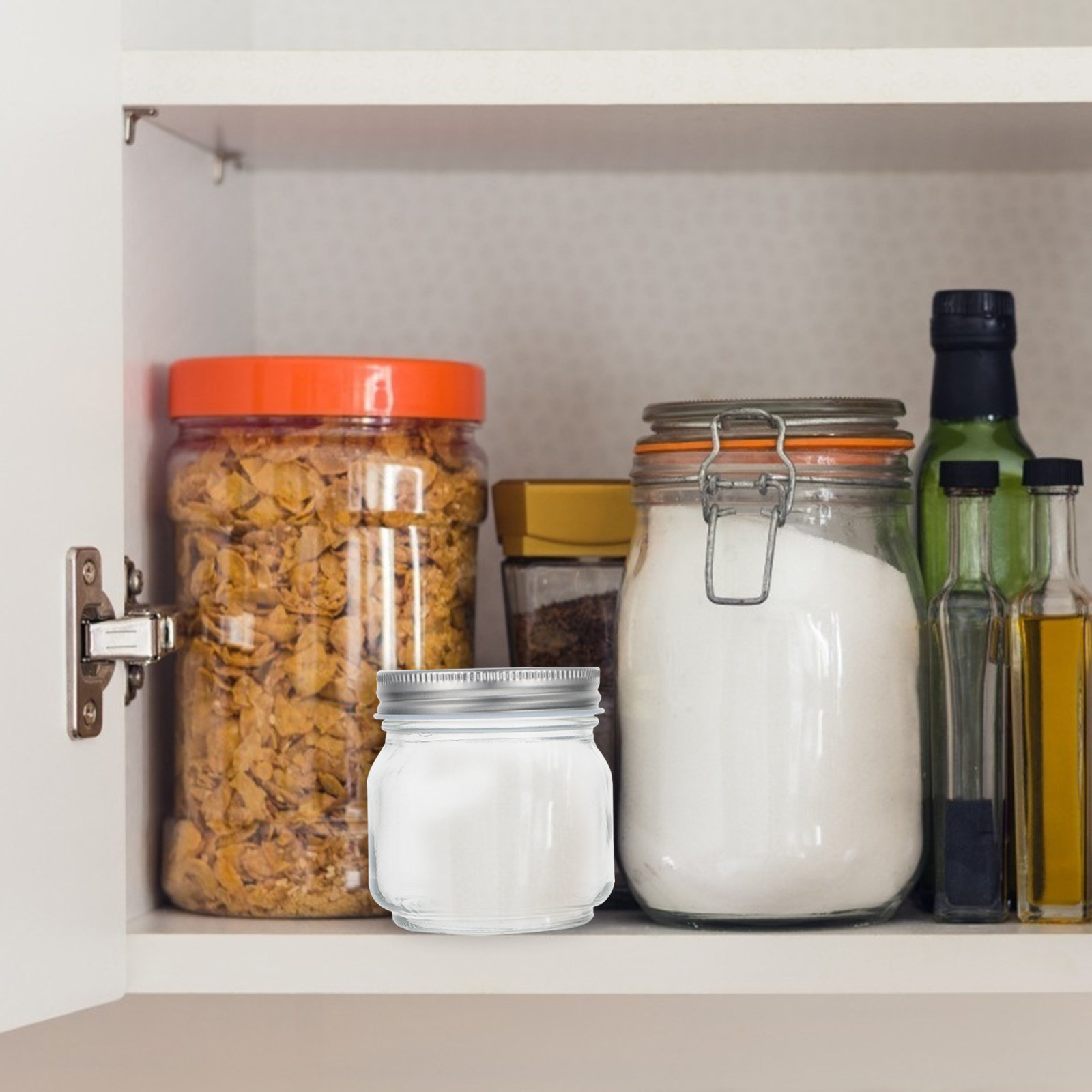 밀폐 뚜껑이 있는 두꺼운 투명 유리병 6개 세트. 꿀, - Food Storage Glass Jar 리뷰 및 가격