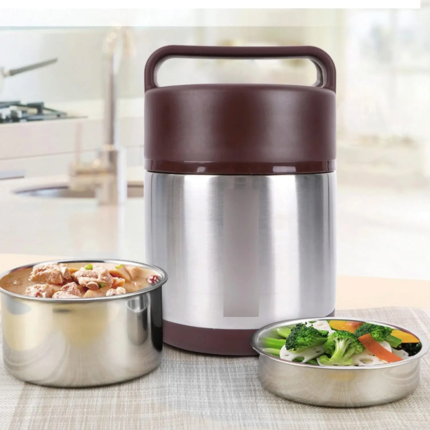 성인용 벤토 도시락통 대용량 휴대용 도시락통 스테인리스 - Food Storage Box Large 리뷰 및 가격