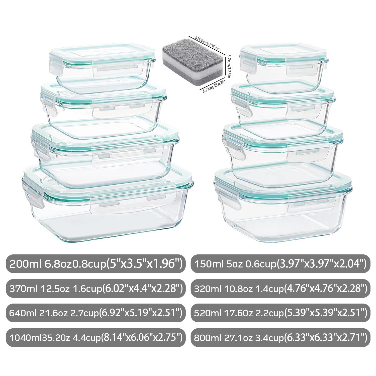 휴대용 유리 주방 식품 보관 용기 - 초대형 직사각형  - Food Storage Glass Containers Large 리뷰 및 가격