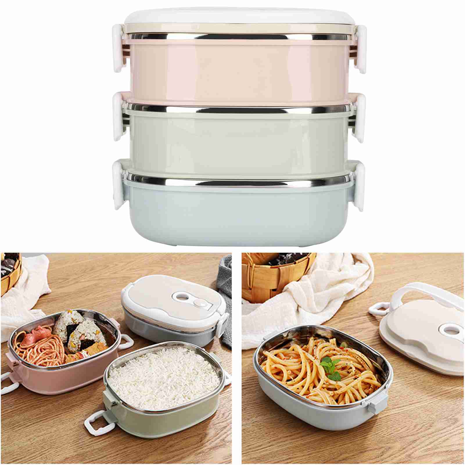 다층 도시락 대용량 휴대용 스테인리스 식품 용기 사무직 - Food Storage Box Large 리뷰 및 가격