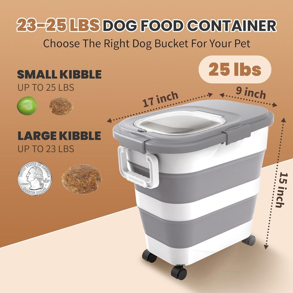 밀폐형 개 사료 보관 용기, 접이식 대형 애완동물 사료 - Food Storage Dog 리뷰 및 가격
