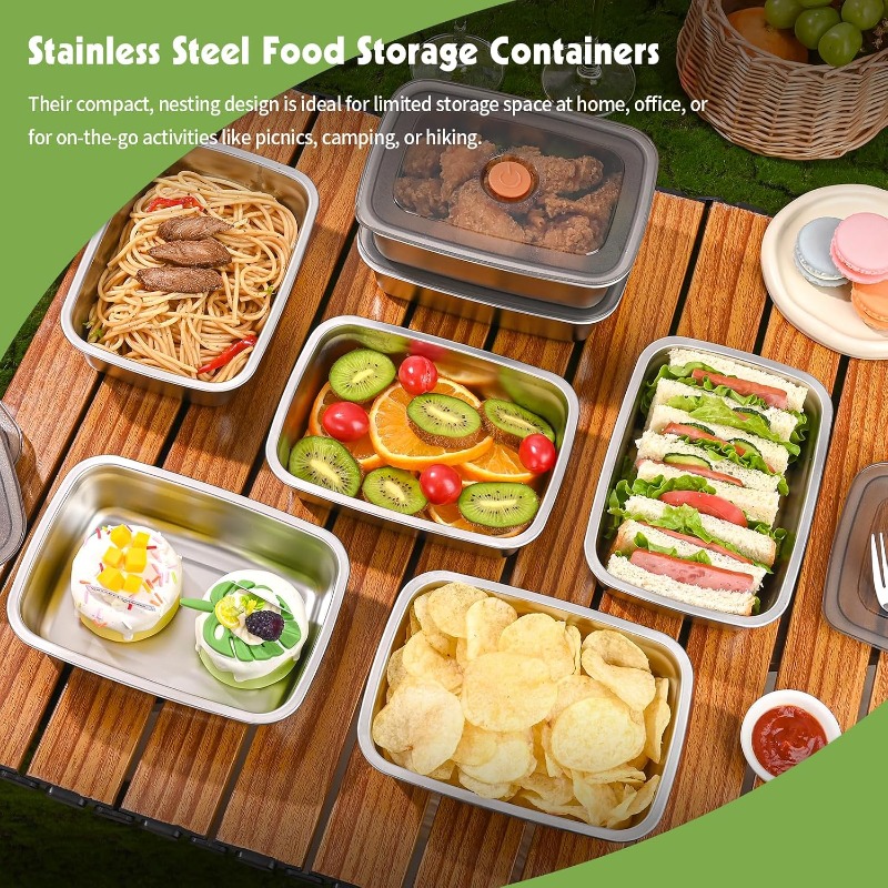 스테인리스 스틸 대용량 밀폐형 도시락통, 캠핑용 냉장고 - Food Storage Box Large 리뷰 및 가격