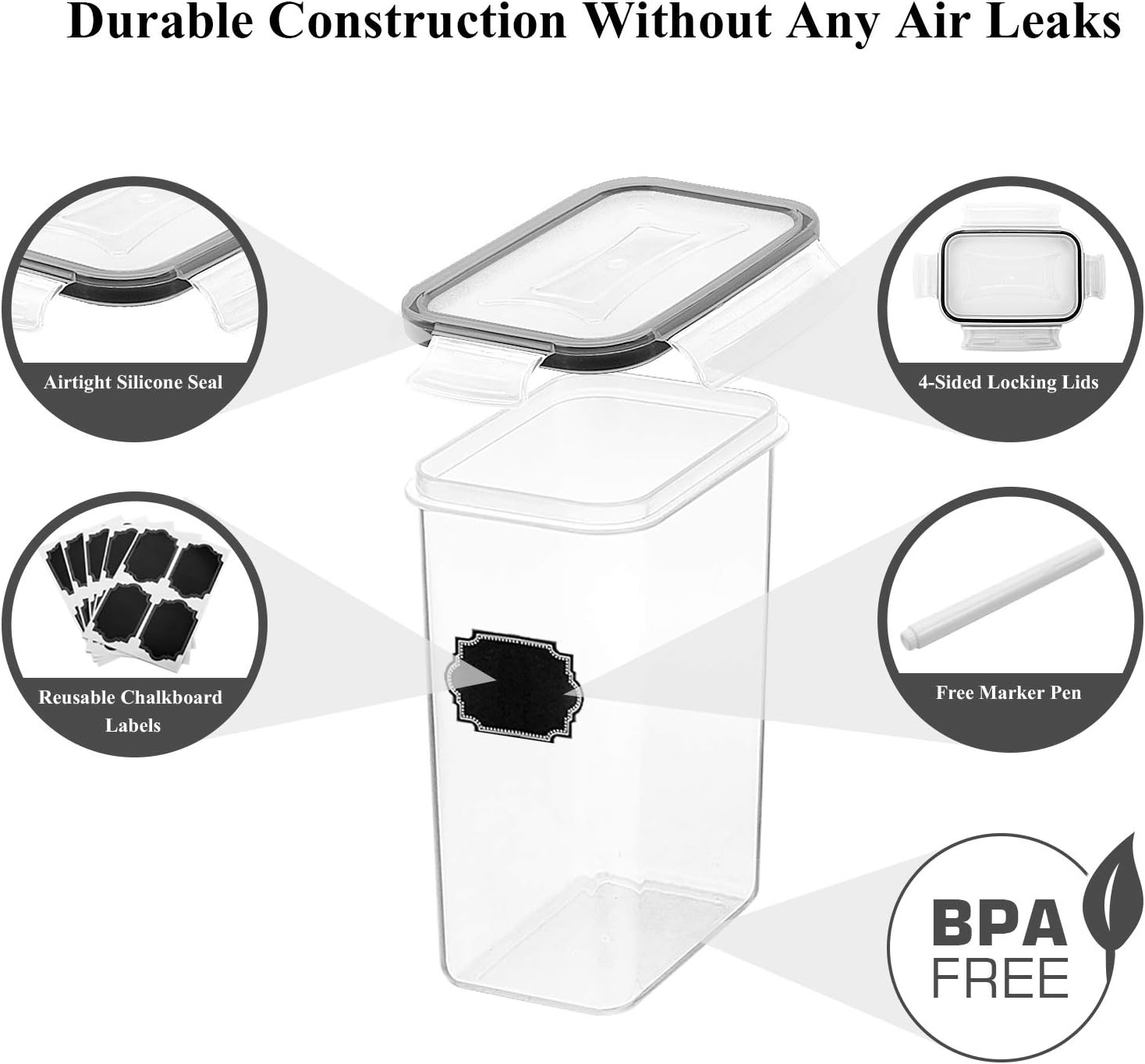 밀폐형 식품 보관 용기 14개 플라스틱 주방 팬트리 세 - Food Storage Acrylic Containers 리뷰 및 가격