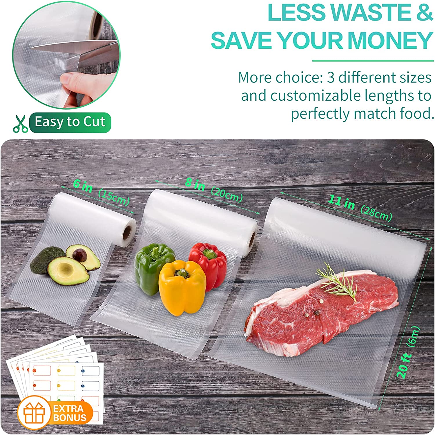 진공 식품 포장용 주방 가방 진공 밀봉 가방 수비드 보 - Food Storage Roll Bags 리뷰 및 가격