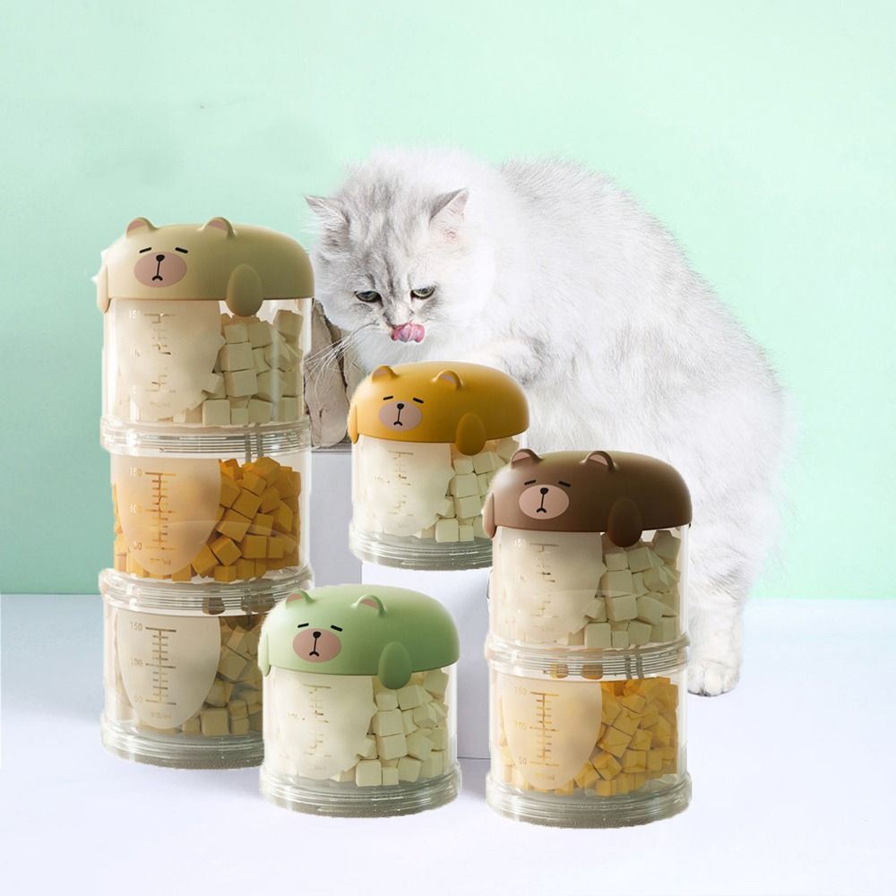 실용적인 플라스틱 다층 고양이 사료 상자 방습 귀여운  - Food Storage Dog 리뷰 및 가격