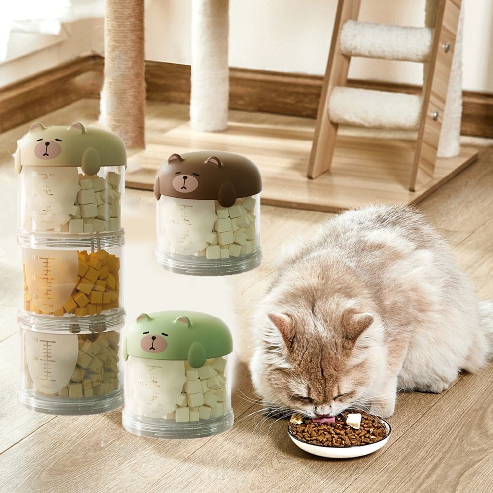 실용적인 플라스틱 다층 고양이 사료 상자 방습 귀여운  - Food Storage Dog 리뷰 및 가격