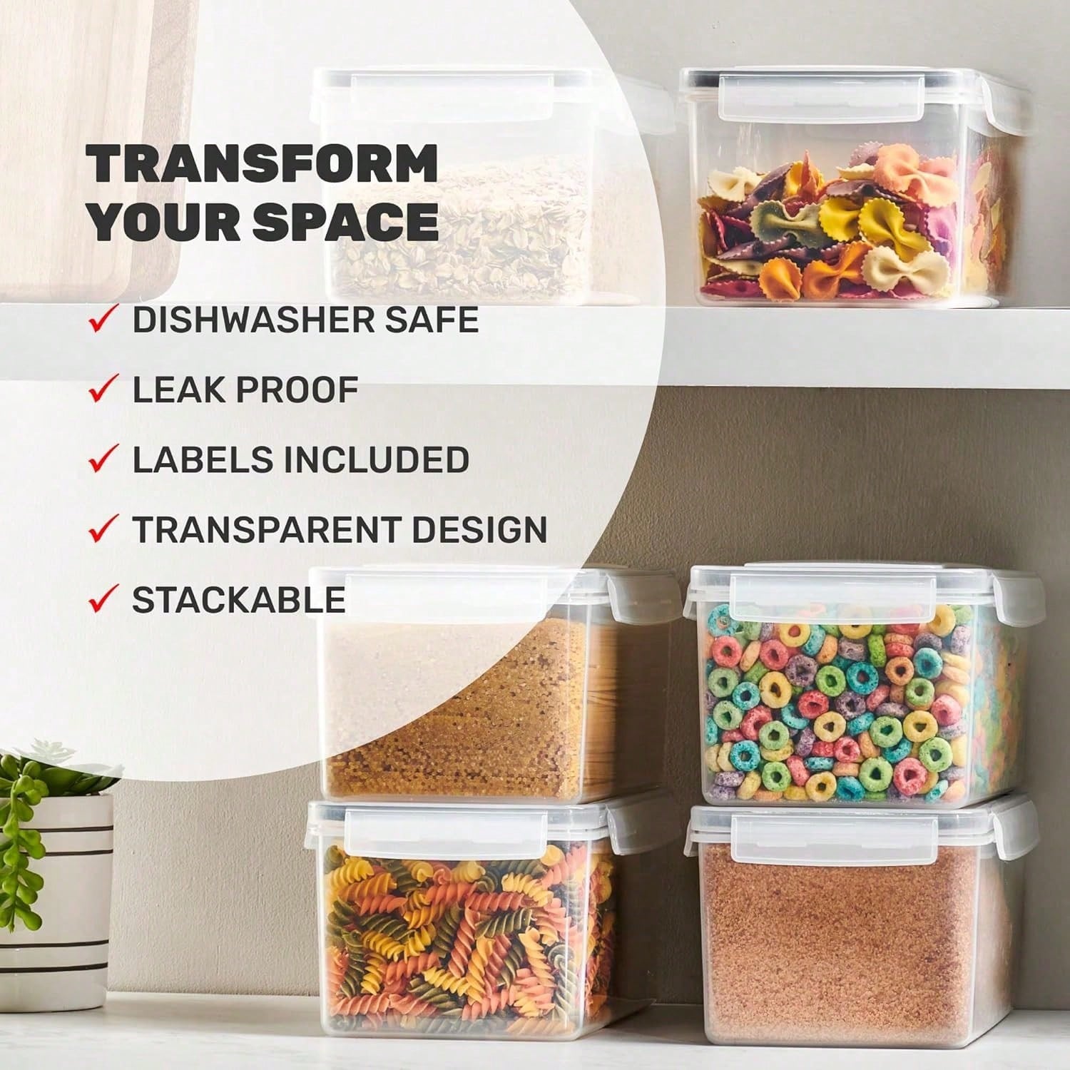 대형 밀폐 식품 보관 용기 세트 8개 (뚜껑 4개, 용 - Food Storage Acrylic Containers 리뷰 및 가격