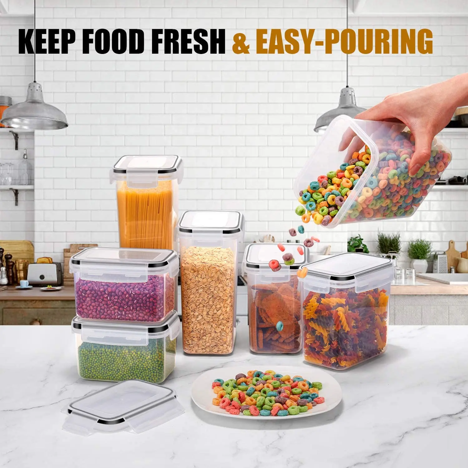 주방 7종 식품 보관 용기 세트 BPA 프리 플라스틱  - Food Storage Acrylic Containers 리뷰 및 가격