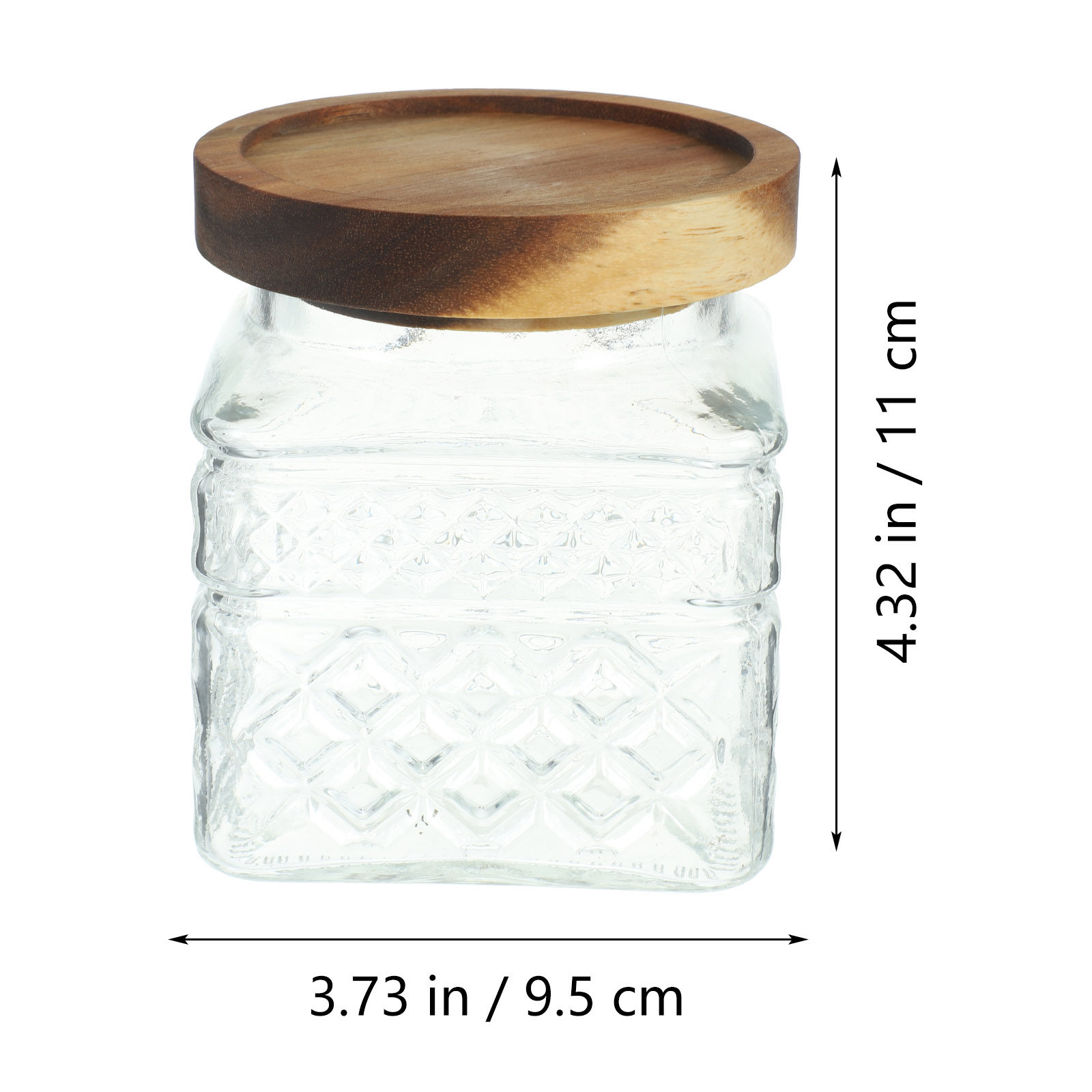 유리 보관 용기 밀폐형 캐니스터 나무 뚜껑 투명 유리  - Food Storage Glass Containers Large 리뷰 및 가격