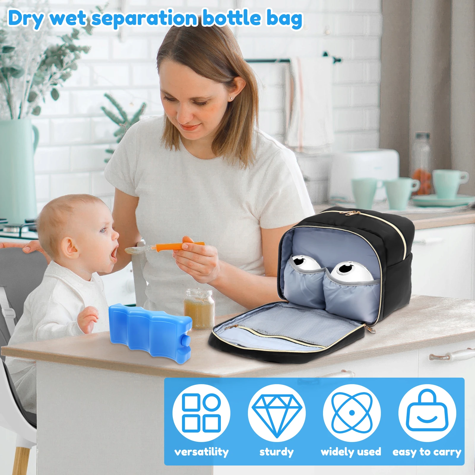 아이스팩과 방수 매트가 포함된 휴대용 모유 저장 가방, - Food Storage Baby 리뷰 및 가격