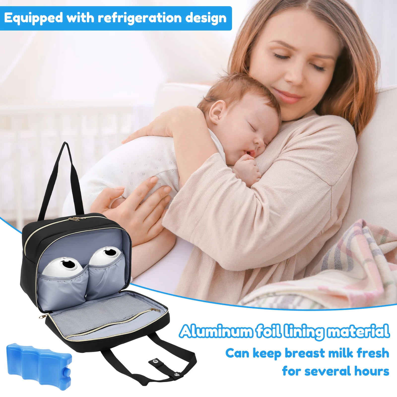 아이스팩과 방수 매트가 포함된 휴대용 모유 저장 가방, - Food Storage Baby 리뷰 및 가격