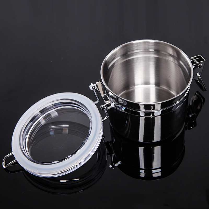 스테인리스 스틸 재질의 밀폐 용기로, 습도계 옵션을 제 - Food Storage Jars Airtight 리뷰 및 가격