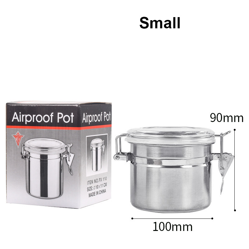 스테인리스 스틸 재질의 밀폐 용기로, 습도계 옵션을 제 - Food Storage Jars Airtight 리뷰 및 가격