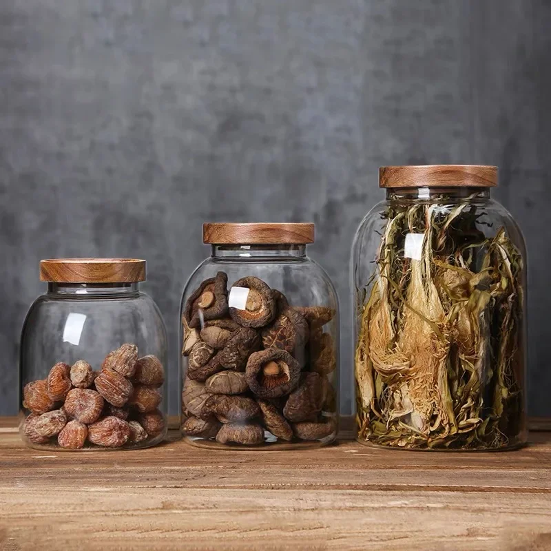 대형 밀폐 식품 보관 항아리 주방 용기, 나무 뚜껑 향 - Food Storage Glass Containers Large 리뷰 및 가격