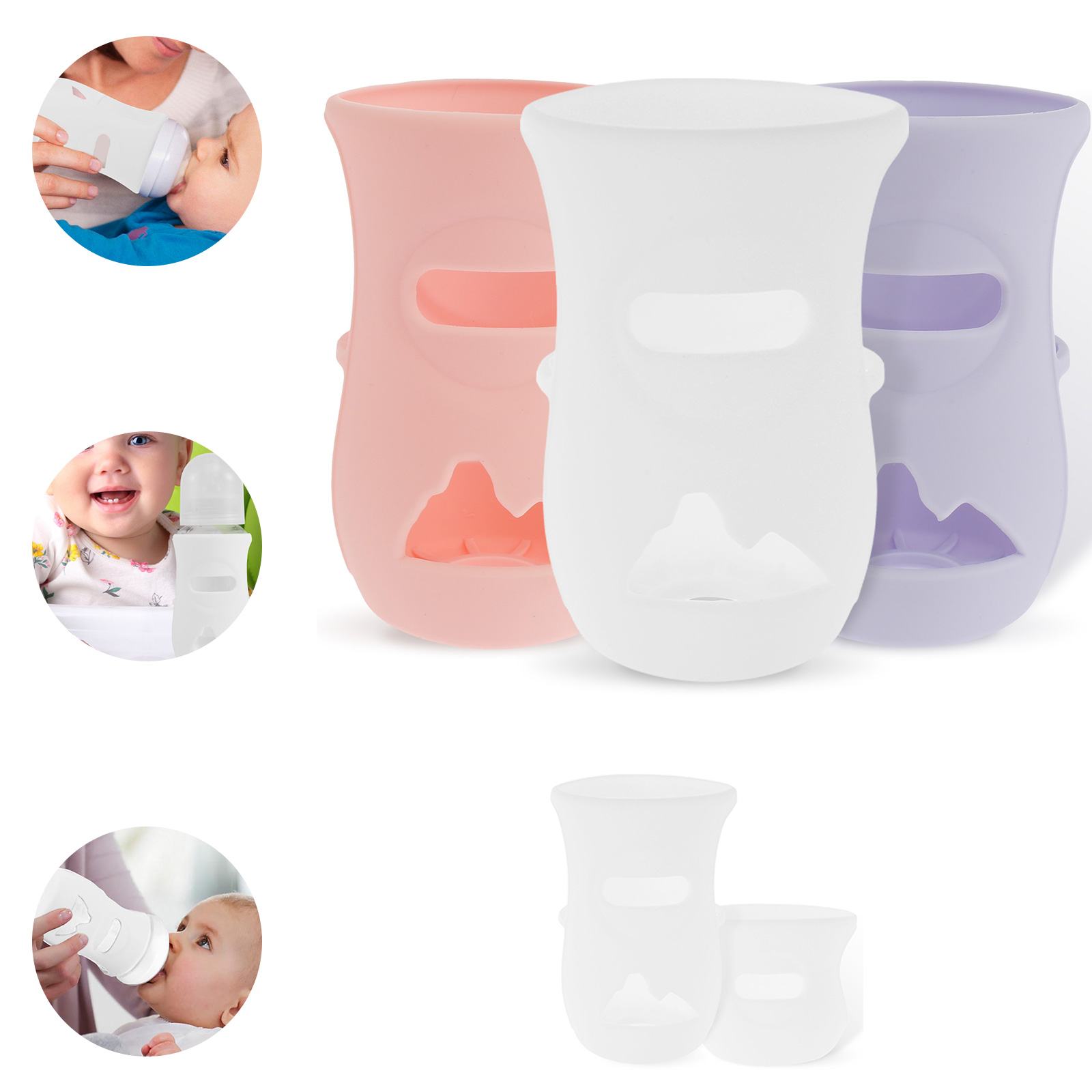 실리콘 슬리브 실리콘 아기 병 커버 절연 유리 병 AV - Food Storage Baby 리뷰 및 가격