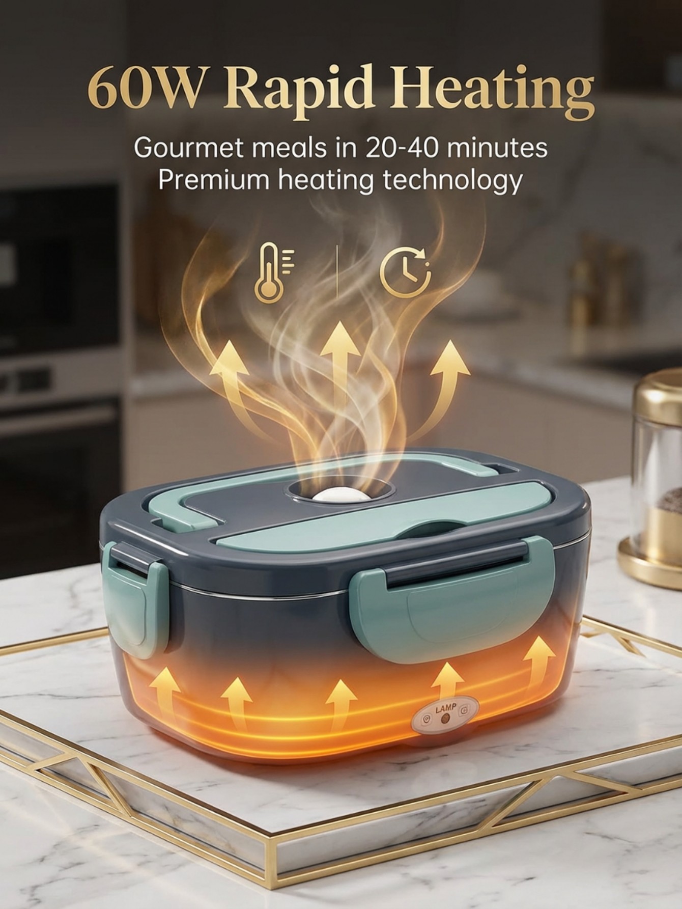 60W 전기 가열식 도시락통 1.5L 304 스테인리스 - Food Storage Warmer 리뷰 및 가격