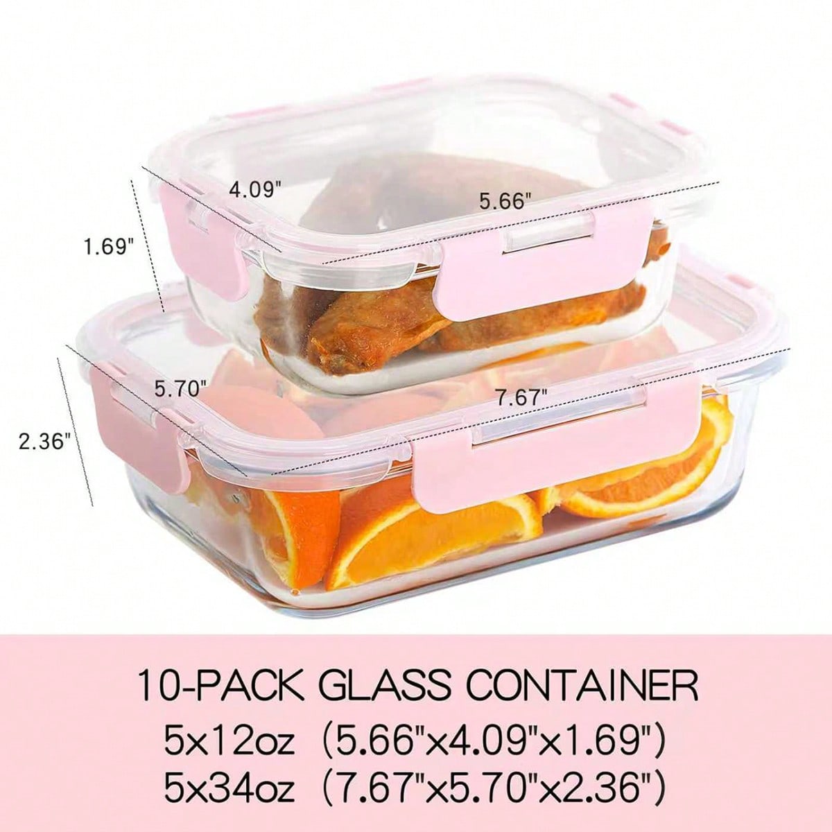 10팩 유리 밀프렙 용기, 뚜껑이 있는 밀폐형 식품 보 - Food Storage Glass Jar 리뷰 및 가격