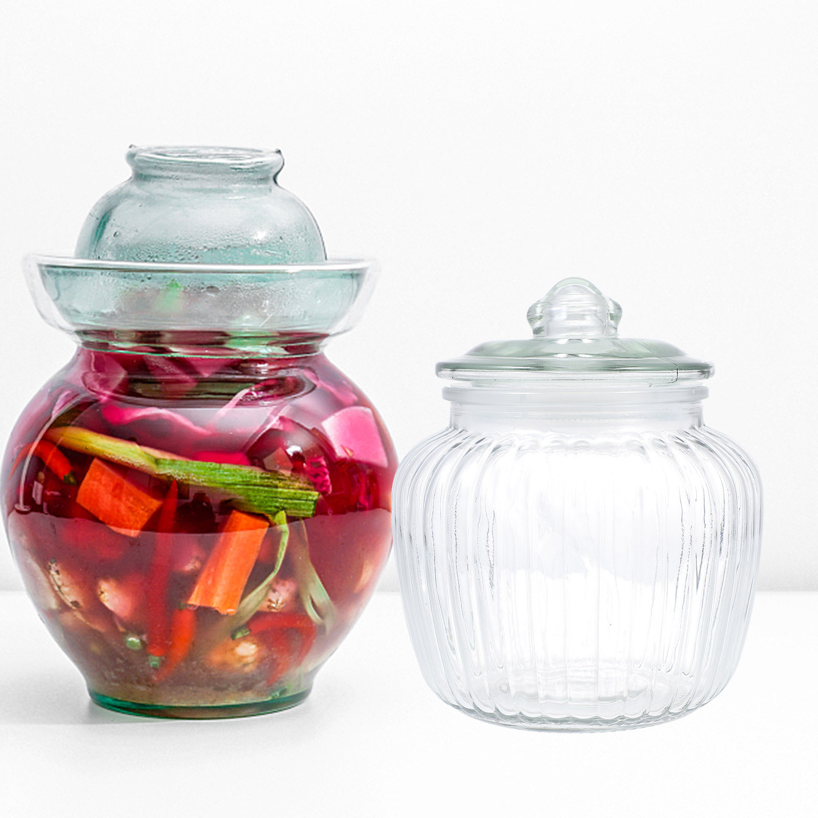 튼튼한 유리 재질의 대용량 밀폐 용기로, 잼, 곡물,  - Food Storage Glass Containers Large 리뷰 및 가격