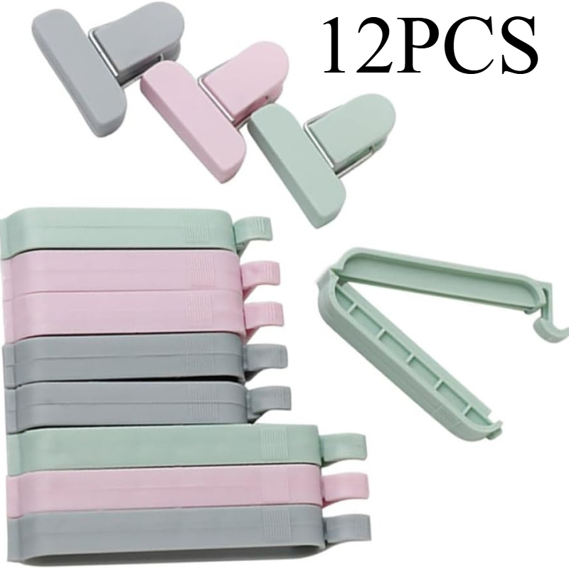 12pcs 혼합 색상 플라스틱 씰링 클립 식품 저장용  - Food Storage Roll Bags 리뷰 및 가격
