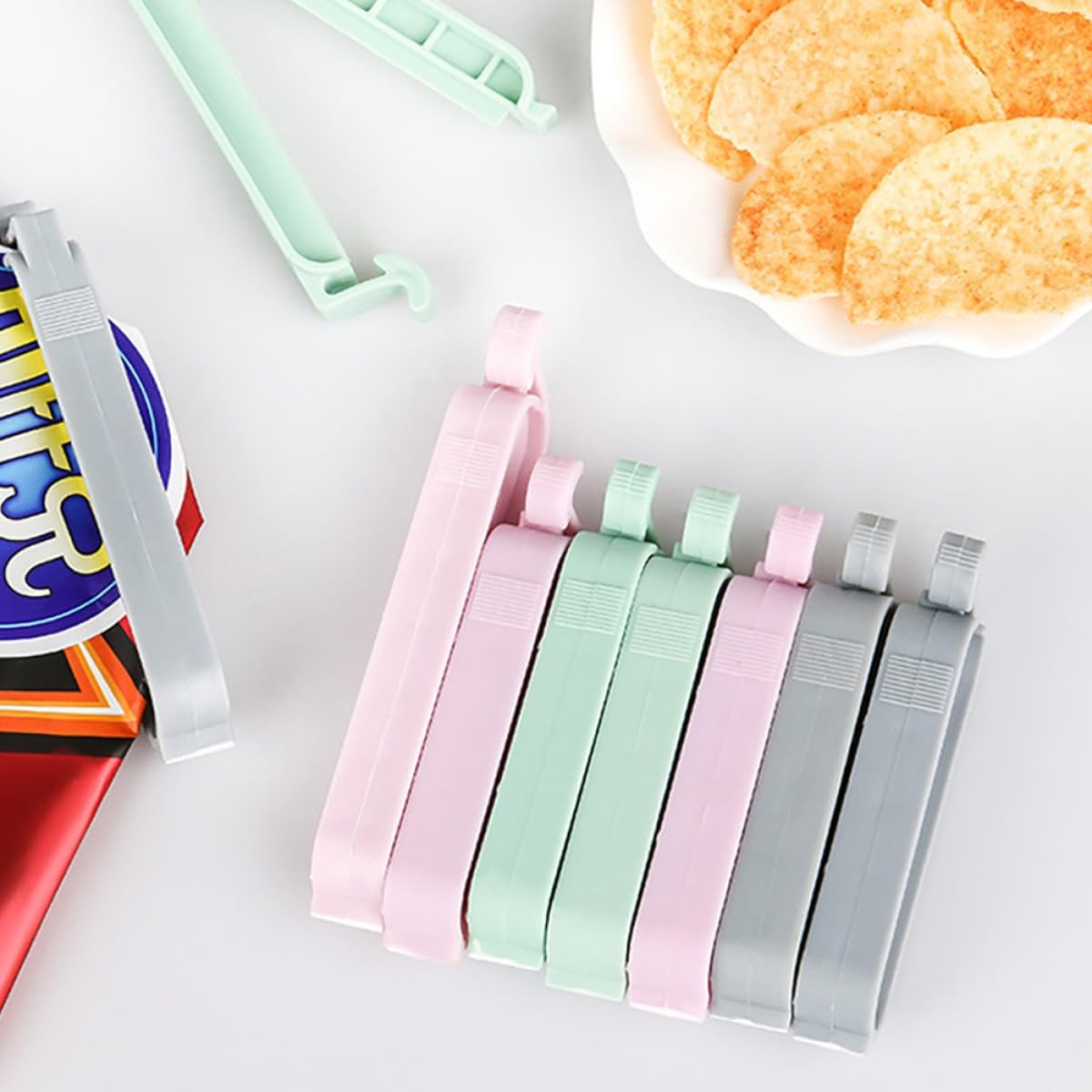 12pcs 혼합 색상 플라스틱 씰링 클립 식품 저장용  - Food Storage Roll Bags 리뷰 및 가격