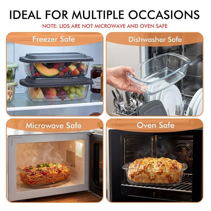 FYBL-유리 로프 팬, 2팩 대형 7.6컵/1800M - Food Storage Glass Containers Large 리뷰 및 가격