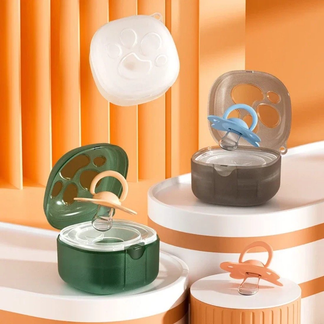 식품 등급 실리콘 젖꼭지 상자 아기 만화 젖꼭지 홀더  - Food Storage Baby 리뷰 및 가격