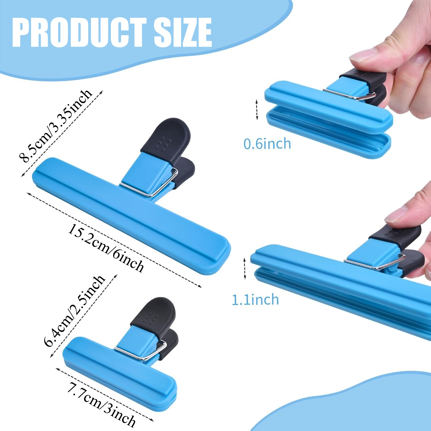 3-12PCS 다목적 씰링 클립 내구성있는 주방 스낵  - Food Storage Roll Bags 리뷰 및 가격