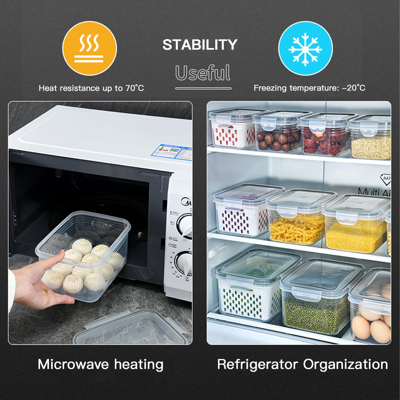 3개 세트 과일 보관 용기, 식기세척기 사용 가능, 냉 - Food Storage Acrylic Containers 리뷰 및 가격