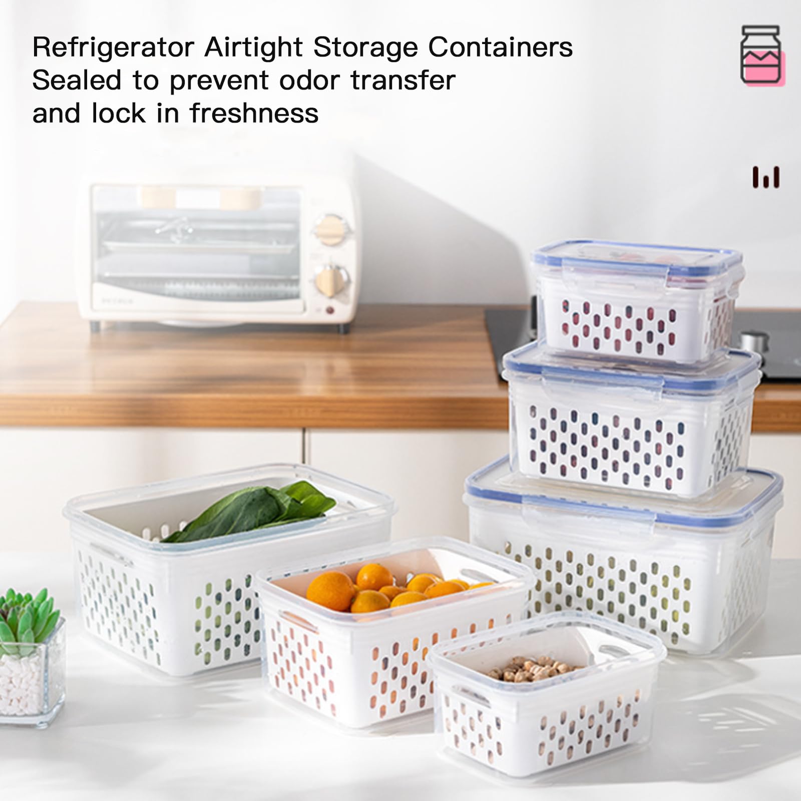 3개 세트 과일 보관 용기, 식기세척기 사용 가능, 냉 - Food Storage Acrylic Containers 리뷰 및 가격