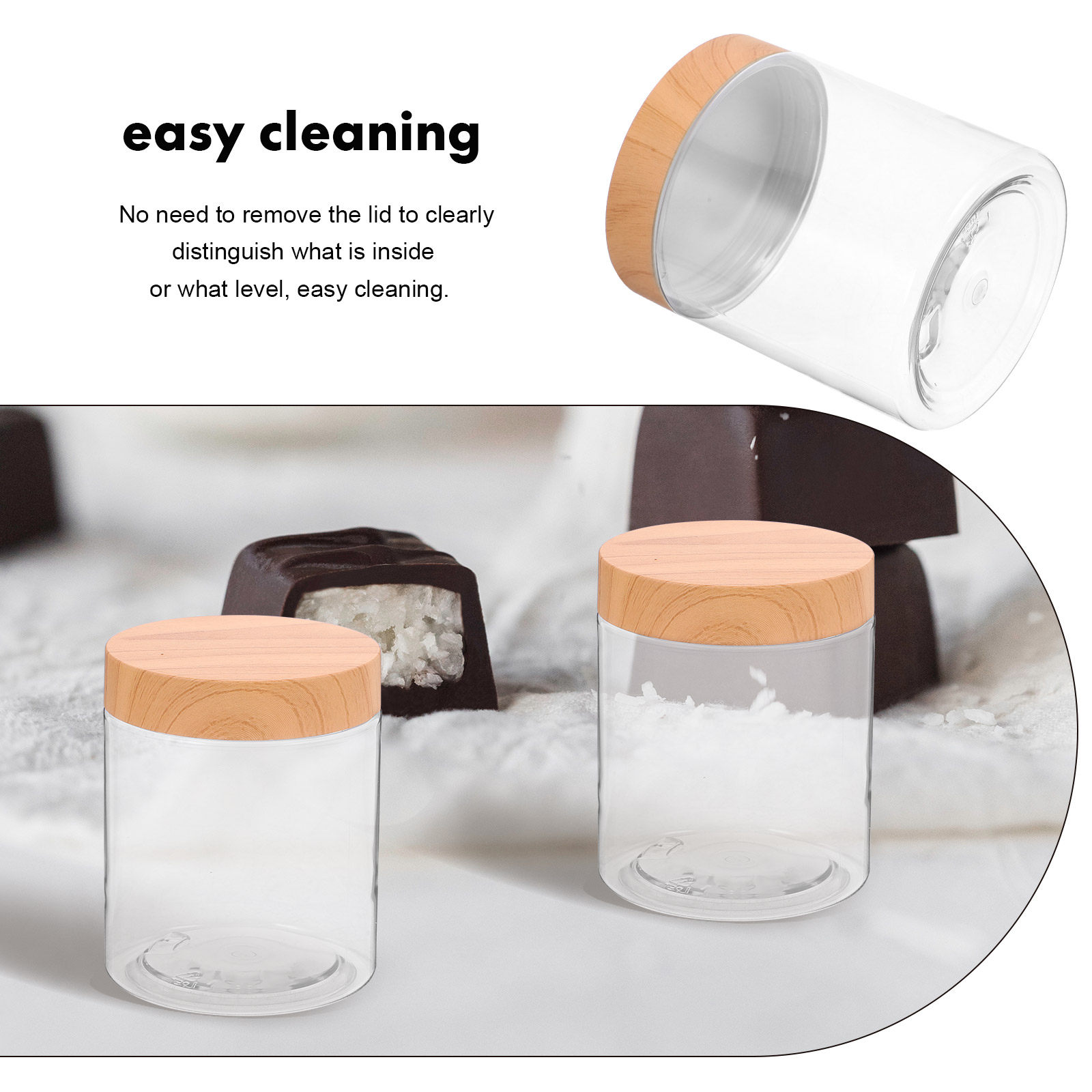 6개 세트 주방용 밀폐 용기, 투명 플라스틱 재질, 건 - Food Storage Jars Airtight 리뷰 및 가격