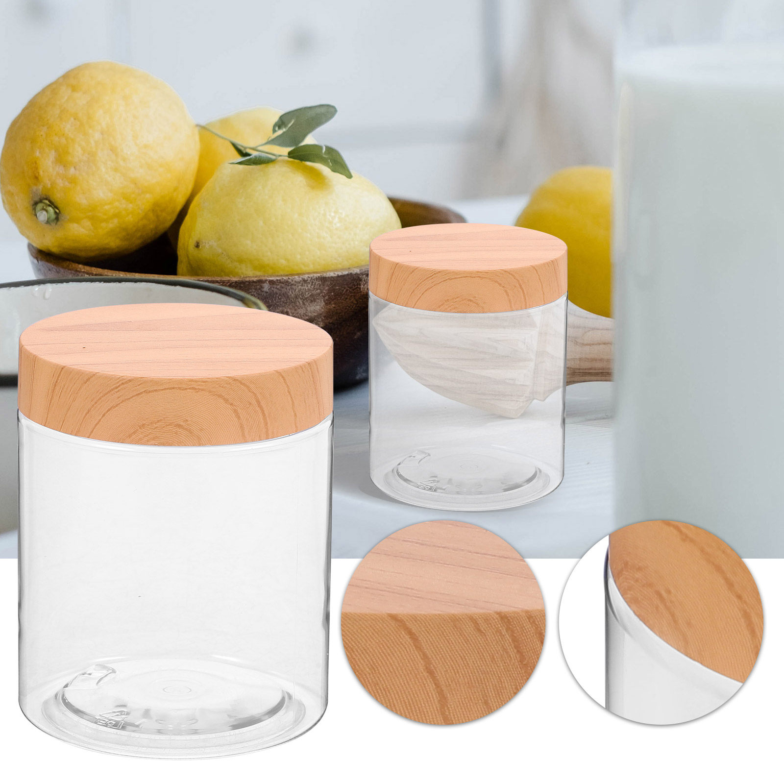 6개 세트 주방용 밀폐 용기, 투명 플라스틱 재질, 건 - Food Storage Jars Airtight 리뷰 및 가격
