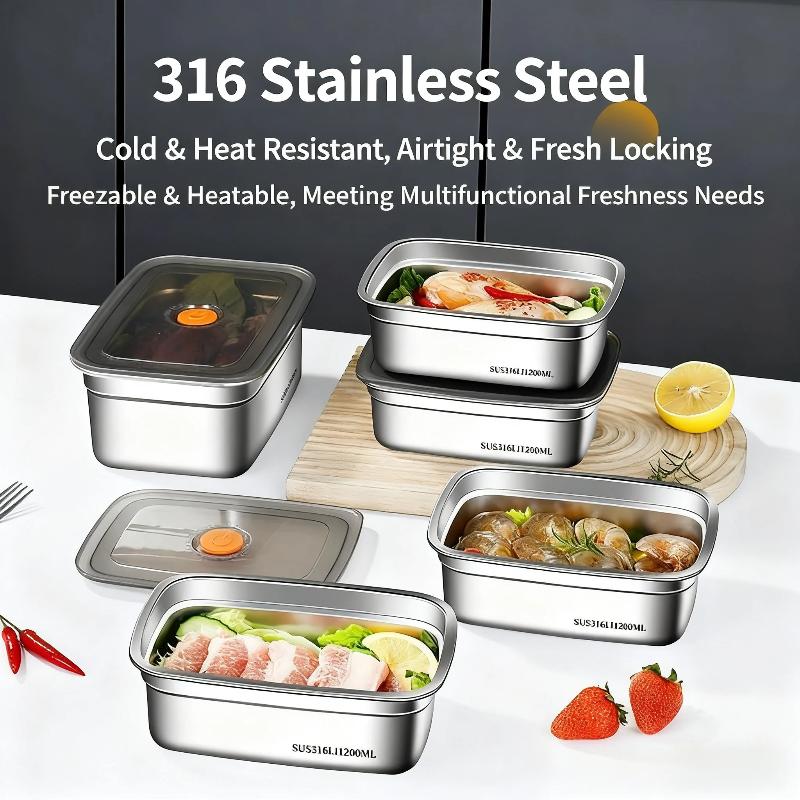 스테인리스 스틸 밀폐형 도시락 대용량 식품 안전 보관  - Food Storage Box Large 리뷰 및 가격