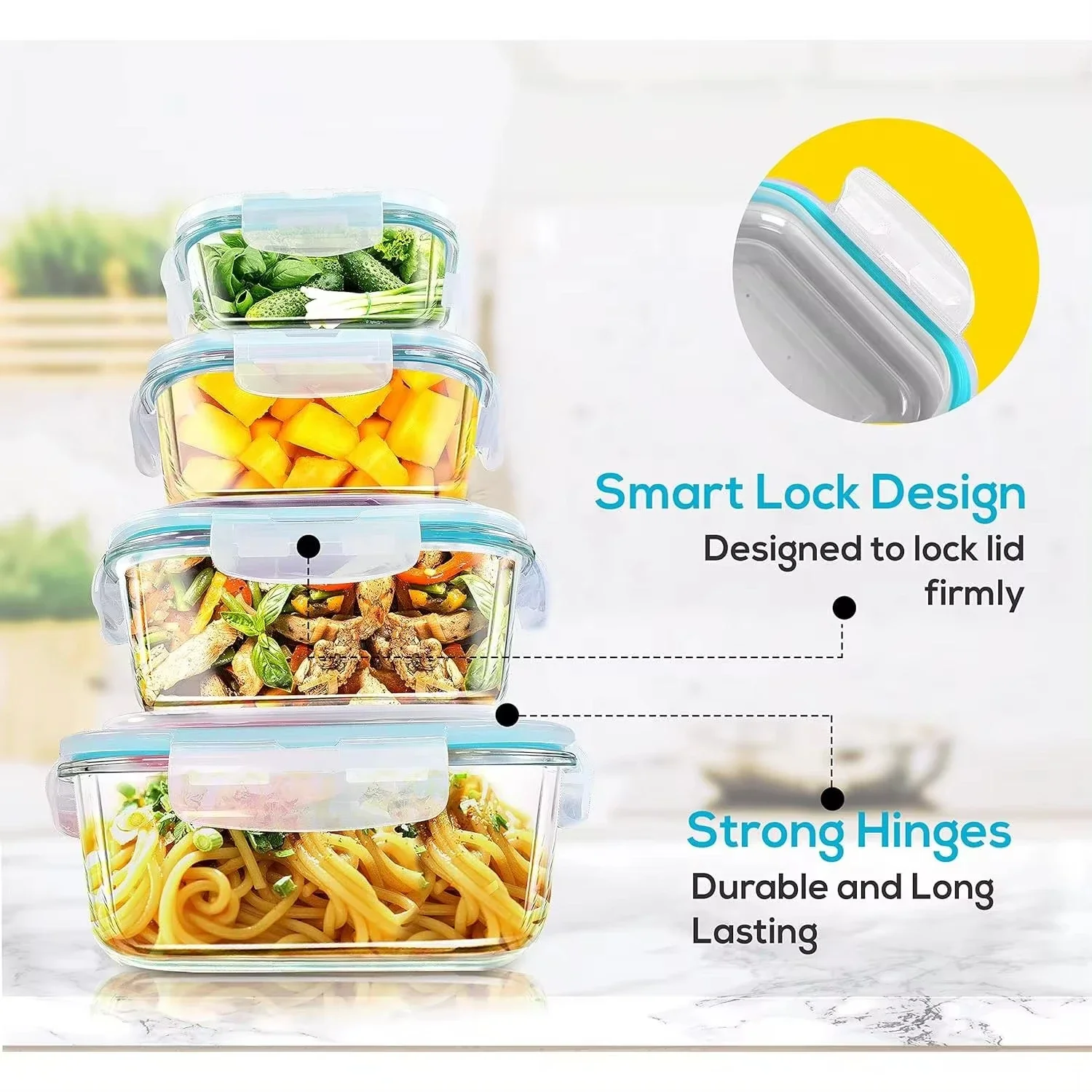 유리 도시락 식품 보관 용기, 식사 준비, 밀폐 도시락 - Food Storage Glass Jar 리뷰 및 가격