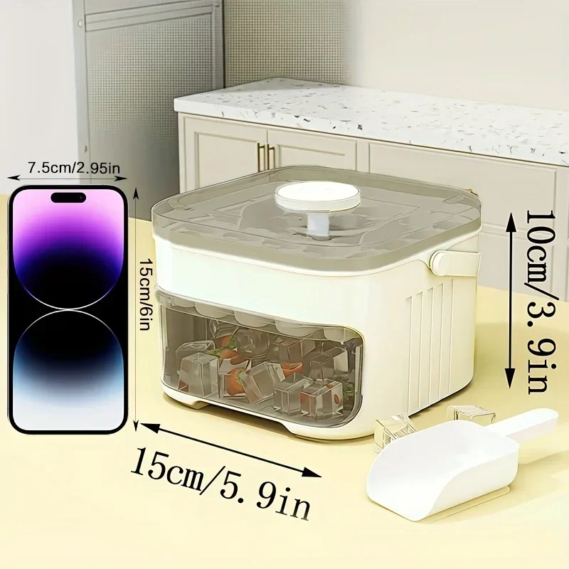 이지프레스 캡이 있는 큐브 제빙기 대용량 이중층 가정용 - Food Storage Box Large 리뷰 및 가격