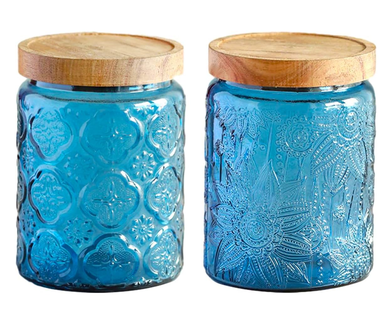 빈티지 유리 주방 보관 항아리, 밀폐 목재 뚜껑이 있는 - Food Storage Glass Jar 리뷰 및 가격