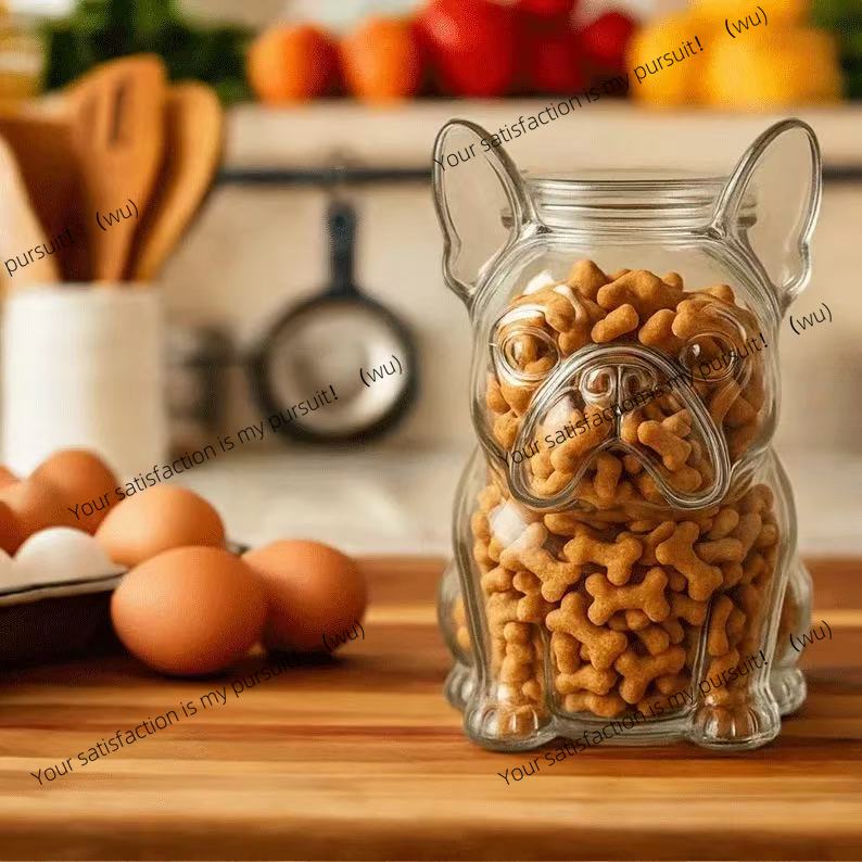 대형 및 중형견용 불독 모양 유리 간식통, 휴대용 디자 - Food Storage Glass Containers Large 리뷰 및 가격